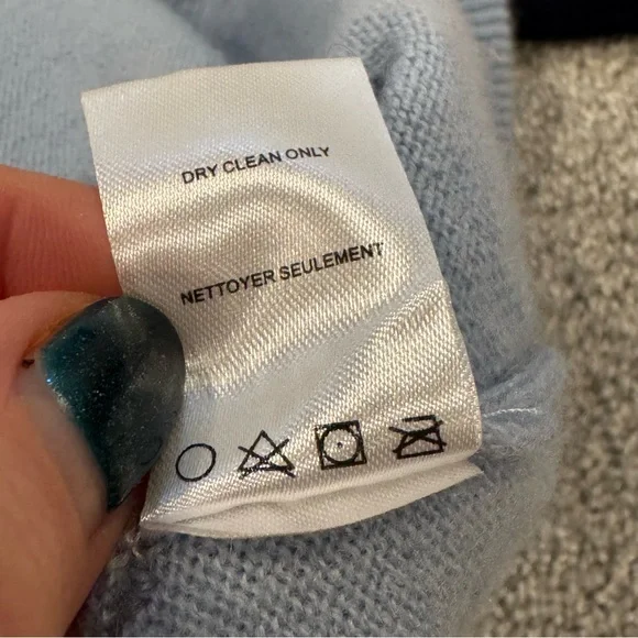 Spiritual Gangster Stripes Blue Block Party Sweater wool cashmere size XS EUC - Picture 11 of 11